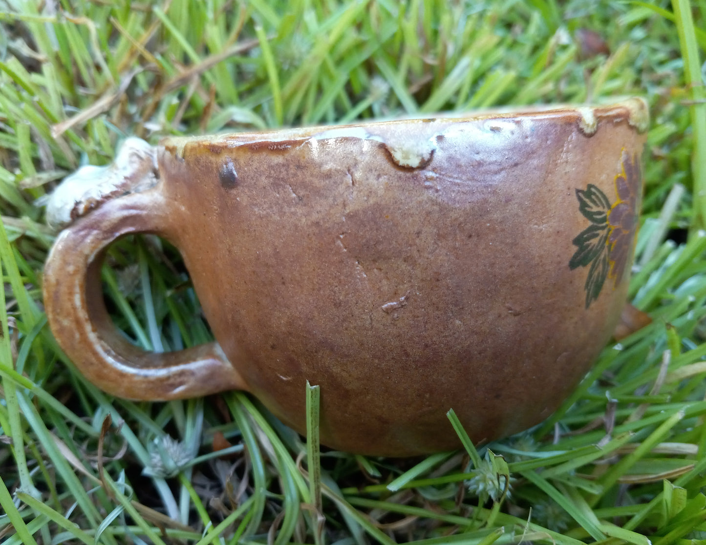 Yellow Flowered Babyface Teacup