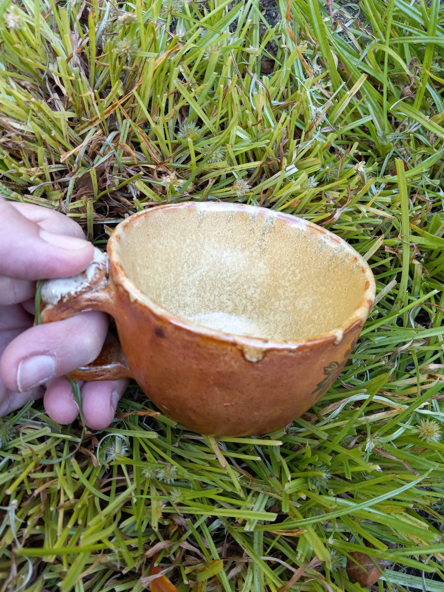 Yellow Flowered Babyface Teacup